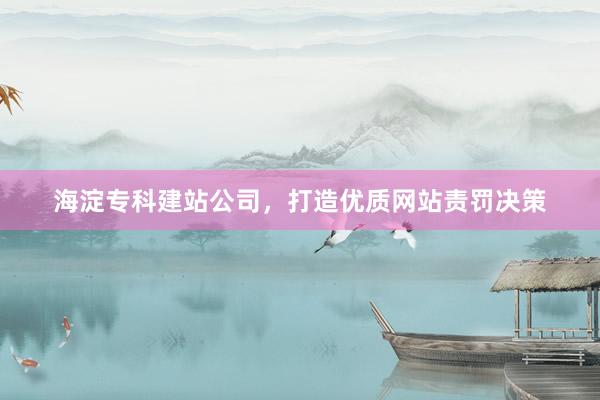 海淀专科建站公司，打造优质网站责罚决策